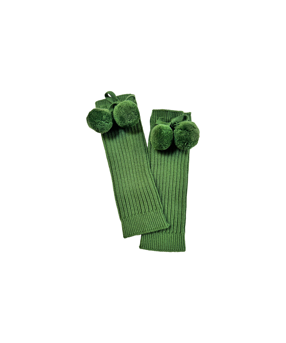 Pom-Pom Leg Warmers - Monstera