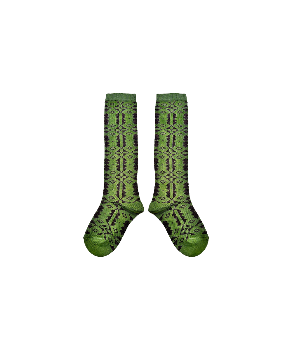 Eryri Long Socks - Monstera / Umber