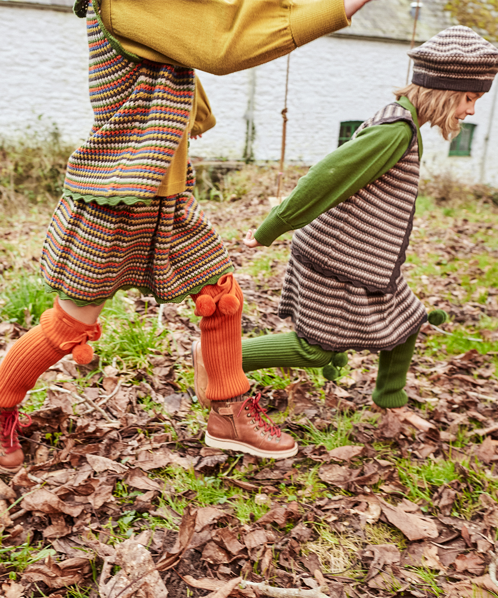 Pom-Pom Leg Warmers - Monstera