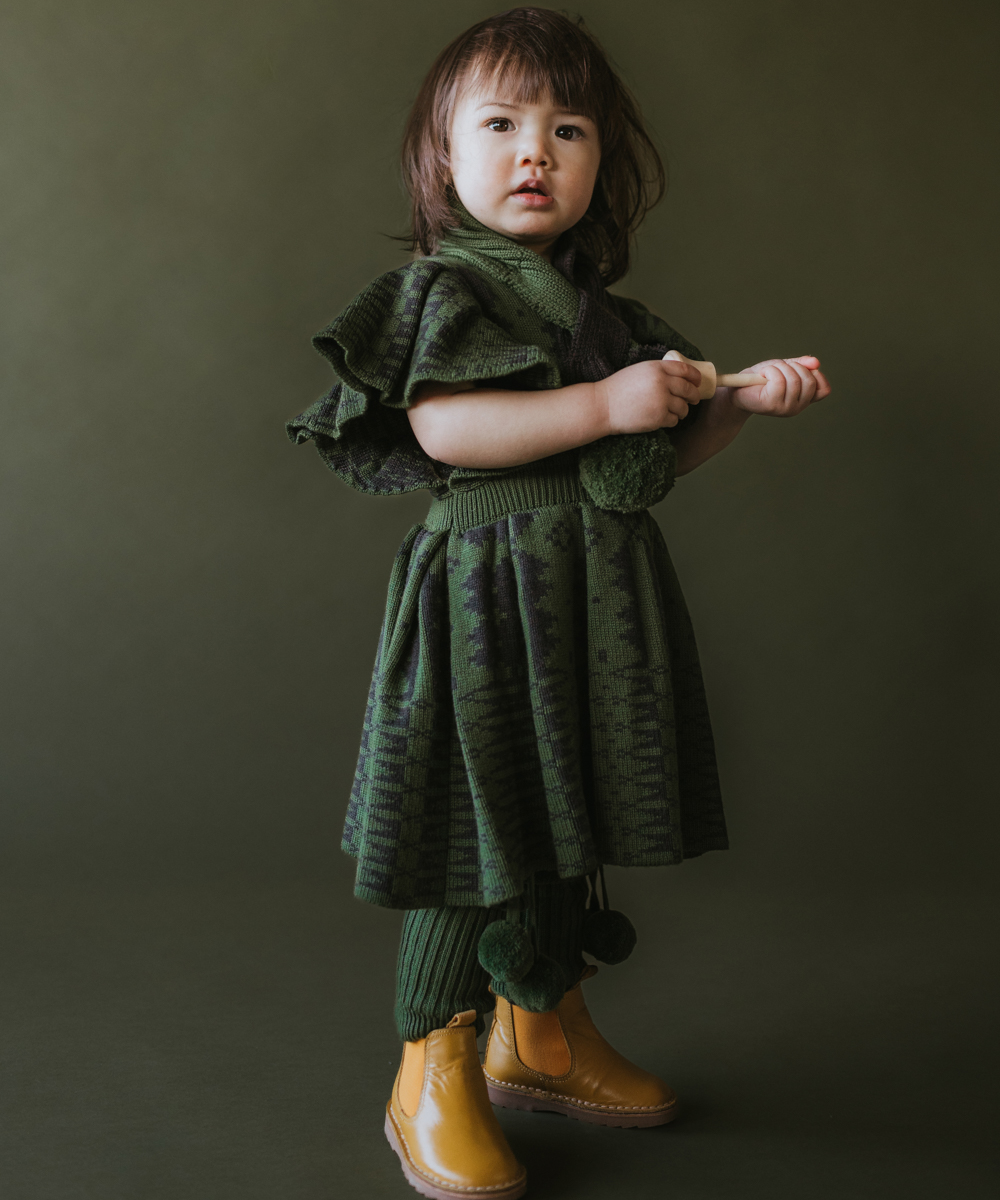 Eryri Dress - Monstera / Umber