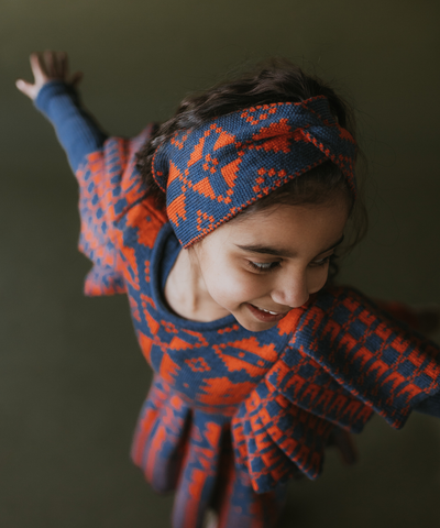 Eryri Headband - Denim / Pumpkin