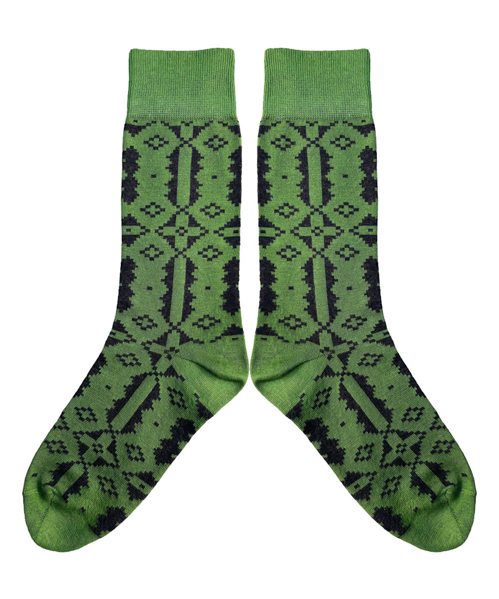 Eryri Socks - Monstera / Umber (Adult)